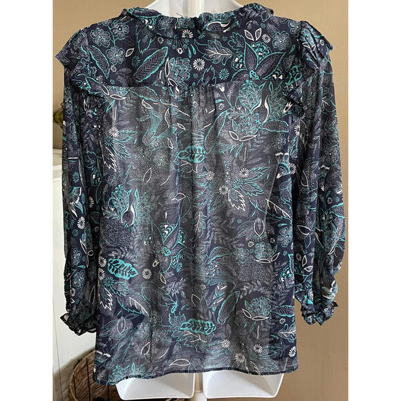 ANTHROPOLOGIE HAIDA FLORAL PEASANT TOP SIZE SMALL - Picture 2 of 6